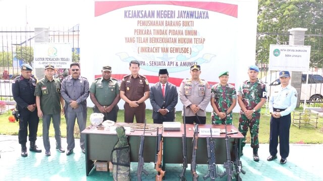 Dandim 1702/JWY Dukung Pemusnahan Barang Bukti Kejari Wamena