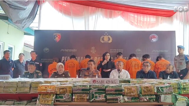 429 Kilogram Sabu dan 22 Ribu Ekstasi Dimusnahkan Bareskrim Polri