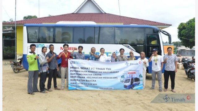 Hadir di Desa Kimak, Mobil Sehat PT Timah Beri Layanan Kesehatan Gratis