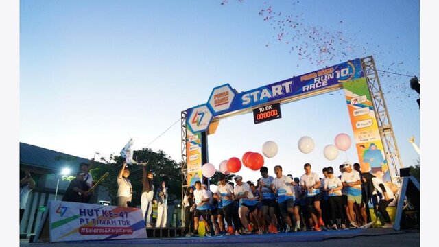 Run Race 10K Pekan Sehat PT Timah Tbk Sukses Digelar