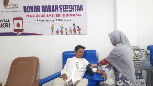 SMSI Babel Rayakan Ultah dengan Donor Darah, Komitmen Layani Masyarakat