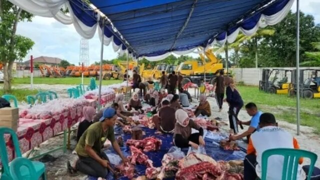Moment Idul Adha, Kejati Babel Sembelih 6 Sapi dan 3 Kambing