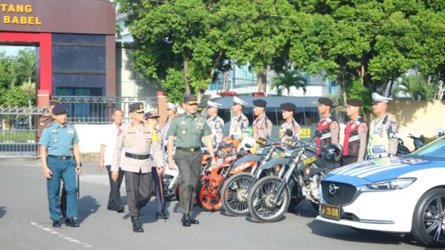 Danrem 045/Gaya Hadiri Apel Gelar Pasukan Operasi Patuh Menumbing Tahun 2024