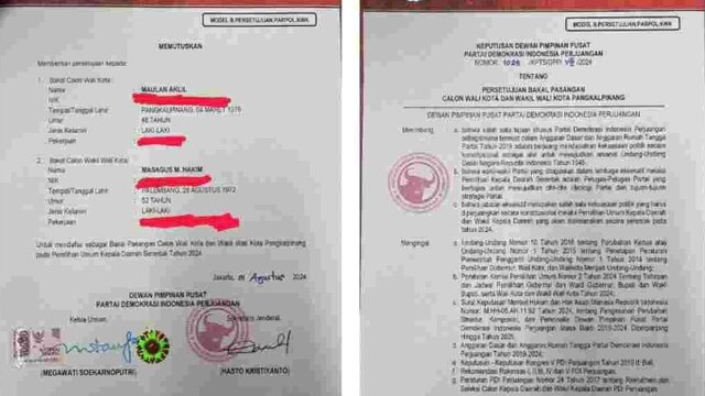 Dapat Rekomendasi PDI Perjuangan, Molen-Hakim Berjuang Menang Pada Pilwako Nanti