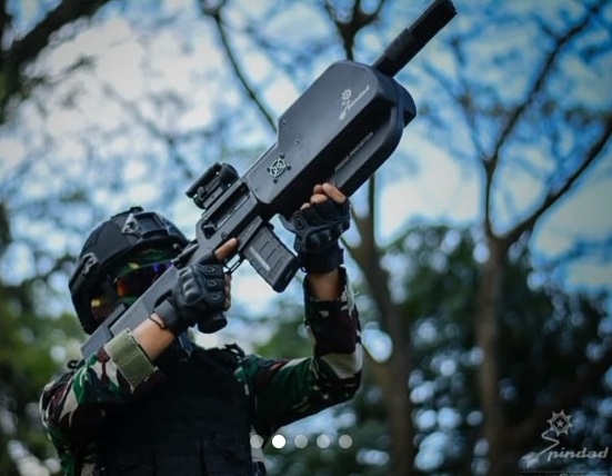 Dukung Pengamanan Upacara HUT Ke-79 RI di IKN, Pindad Perkenalkan Senjata Anti Drone SPS-1
