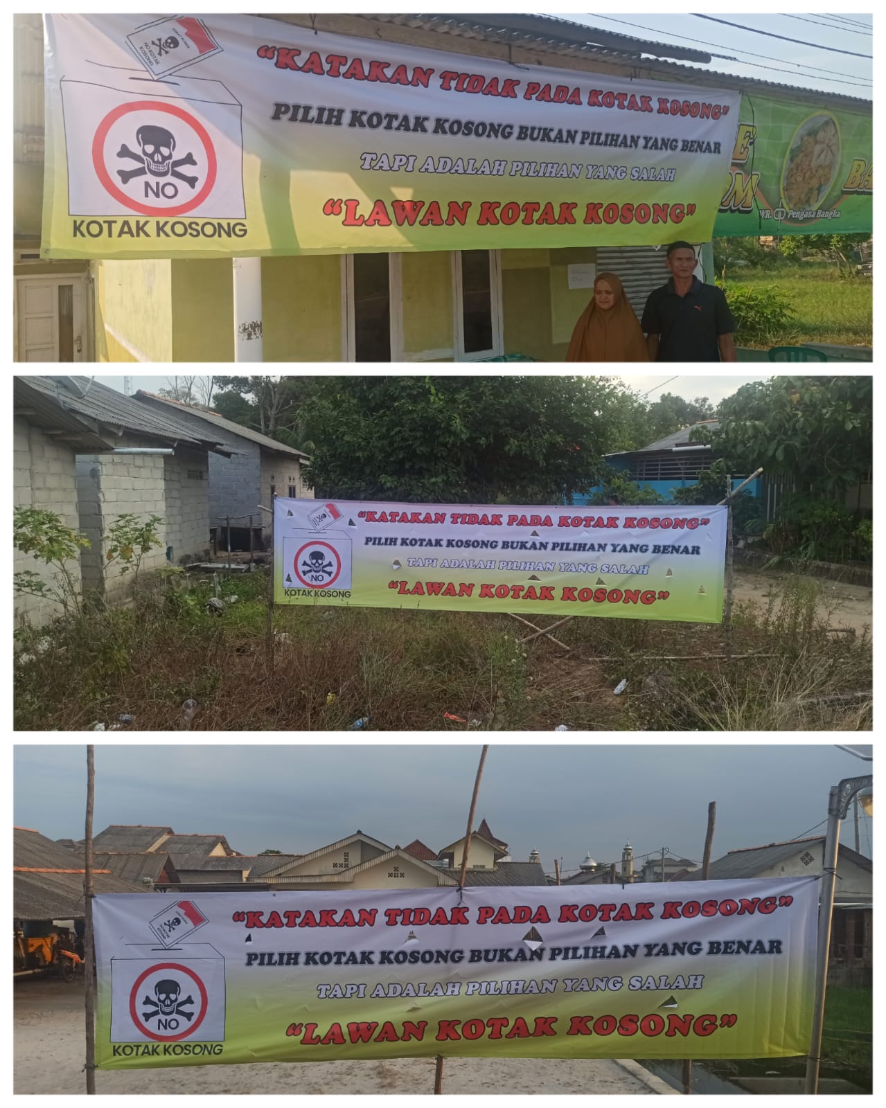 Warga di 3 Lingkungan Kecamatan Sungailiat Nyatakan Sikap Lawan Kotak Kosong