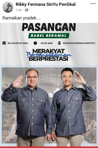 Rikky Fermana Klarifikasi Soal Postingan Erzaldi-Yuri: Tidak Ada Pelanggaran Aturan