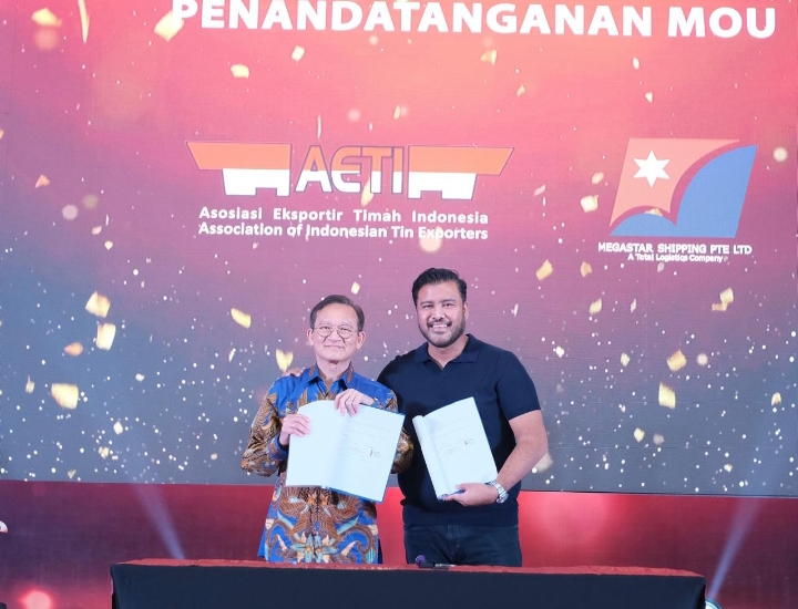 AETI dan Megastar Perkuat Kerjasama Logistik Untuk Dukung Ekspor Timah di Babel