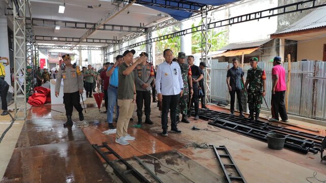 Jelang Kunjungan Wapres RI, Pj Gubernur Babel Tinjau Kesiapan Pasar Modern Toboali