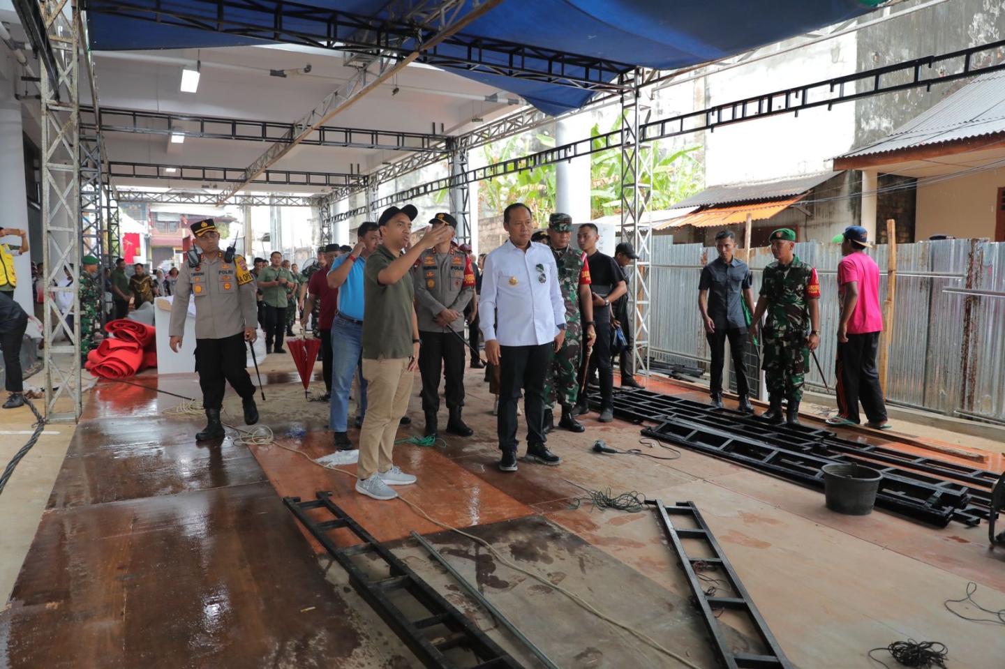 Jelang Kunjungan Wapres RI, Pj Gubernur Babel Tinjau Kesiapan Pasar Modern Toboali