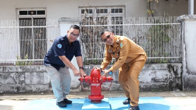 Pj Wali Kota Pangkalpinang Resmikan Pemasangan Hydrant Kebakaran