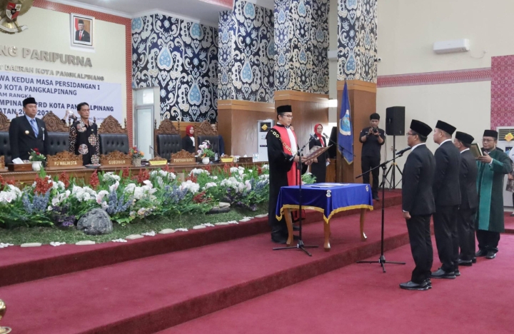Pimpinan DPRD Kota Pangkalpinang 2024-2029 Resmi Dilantik