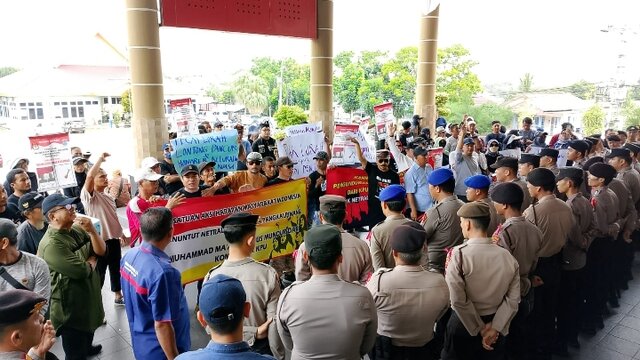 Aksi Damai di Kantor Wali Kota Pangkalpinang, KAHMI Desak Netralitas ASN Dalam Pilkada
