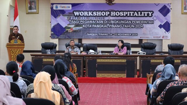 Tingkatkan Kompetensi ASN, Pemkot Pangkalpinang Gelar Workshop Hospitality