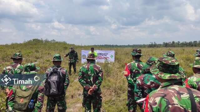 Rehabilitasi DAS di Kawasan Gunung Sepang, PT TAM Bersama Korem 045/Gaya Tanam
