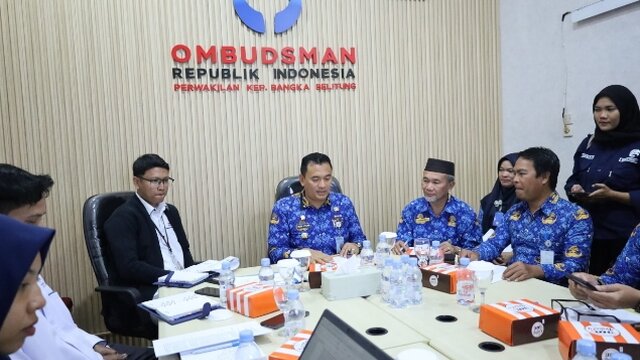 Bahas Aturan Sumbangan Sekolah, Pj Wali Kota Pangkalpinang Temui Ombudsman Babel