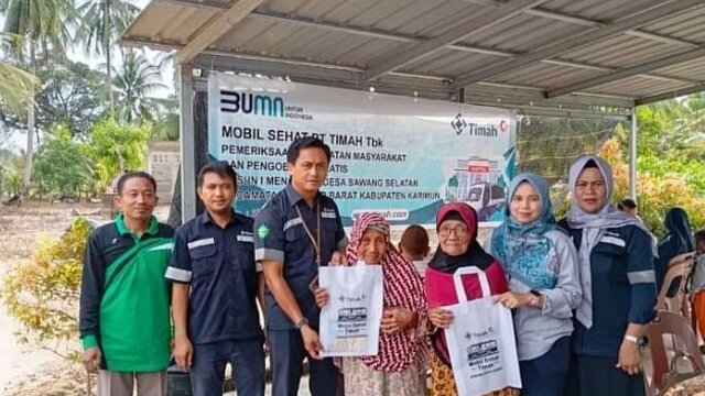 Sambut Ramadhan, Mobil Sehat PT Timah Berikan Layanan Kesehatan Bagi Masyarakat Desa Sawang Selatan
