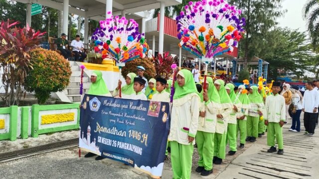 Sambut Ramadhan 1446 H, Ribuan Anak di Pangkalpinang Meriahkan Pawai Taaruf