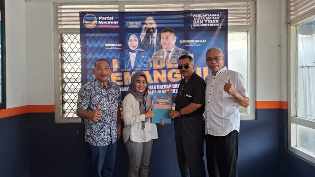 Resmi Ambil Formulir di Nasdem, Brigjen (Purn) dr. Ismi Purnawan Maju di Pilwako Pangkalpinang 2025