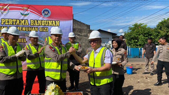 Polda Babel Lakukan Groundbreaking Pembangunan Satuan Pelayanan Pemenuhan Gizi