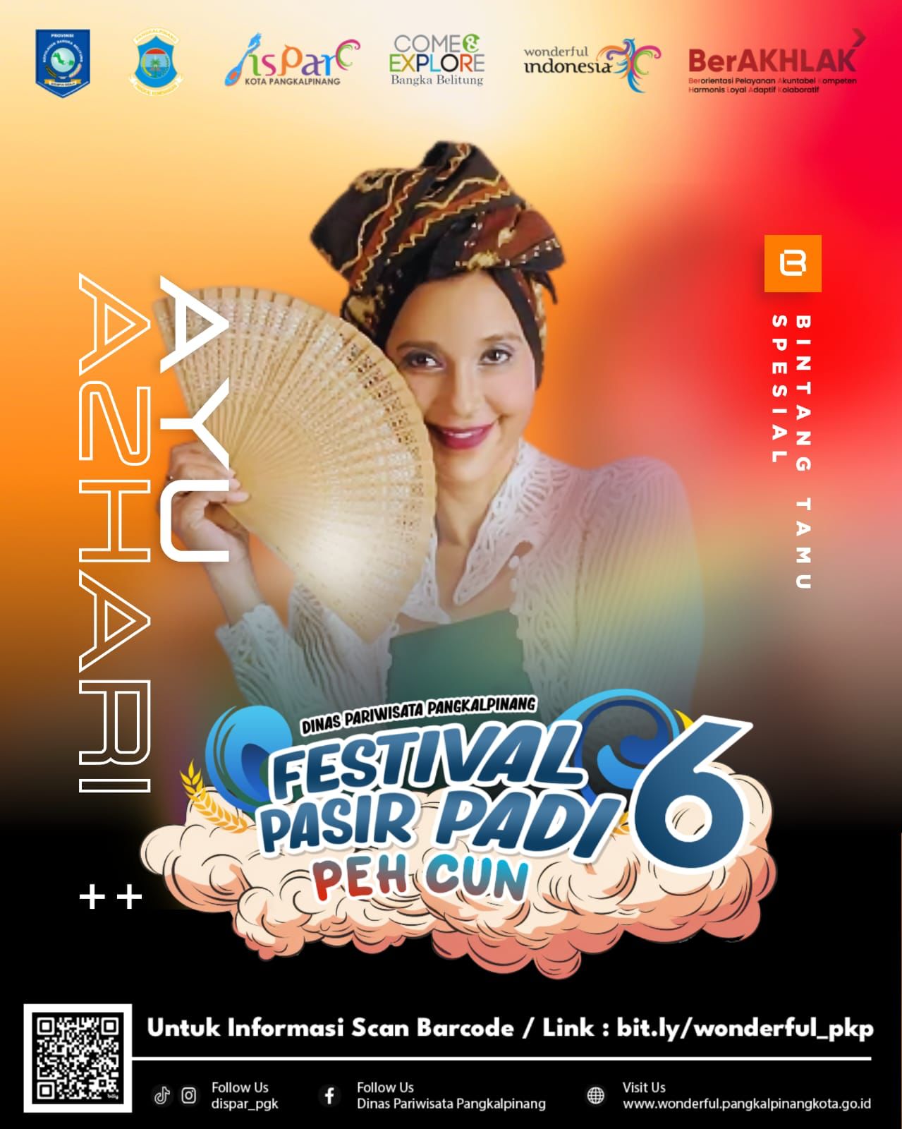 Ayo Datang dan Meriahkan Festival Pasir Padi 6, Bintang Tamu Special Ayu Azhari