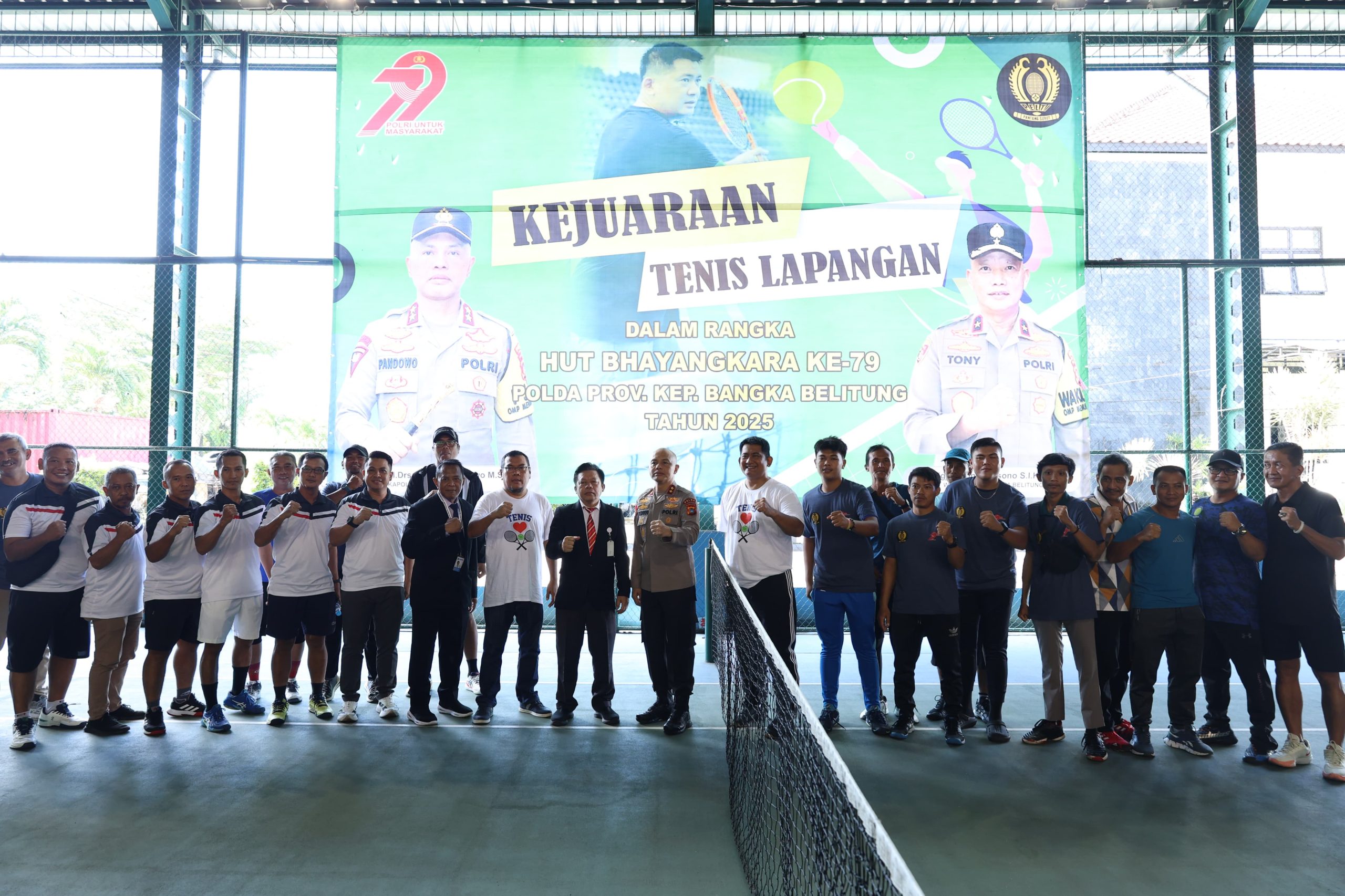 Sambut Hari Bhayangkara ke-79, Kapolda Babel Buka Turnamen Tenis Lapangan
