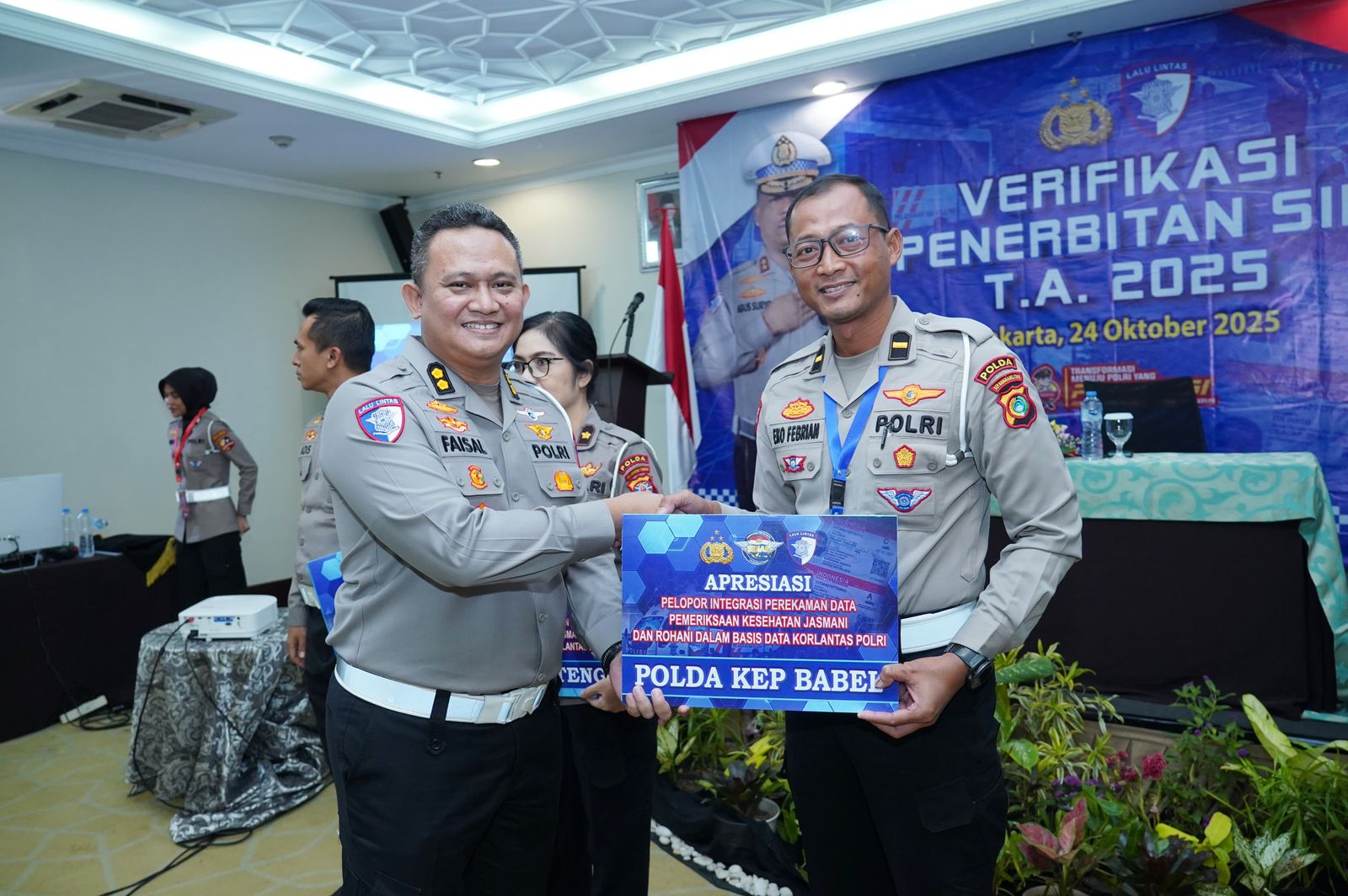 Satuan Kerja Terbaik, Ditlantas Polda Babel Raih Apresiasi dari Kakorlantas Polri