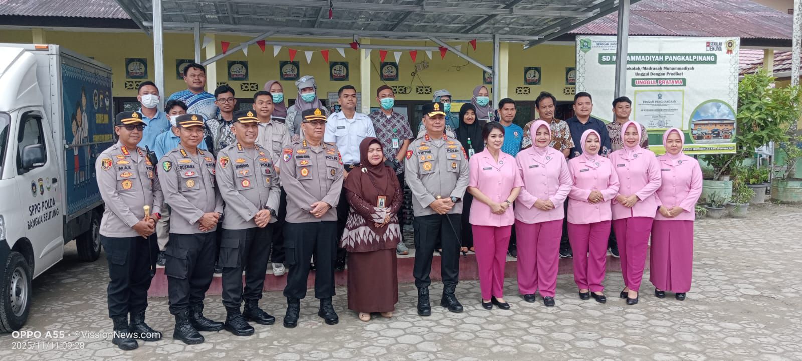 Kapolda Babel Tinjau Pendistribusian Makanan Bergizi Polri di SD Muhammadiyah