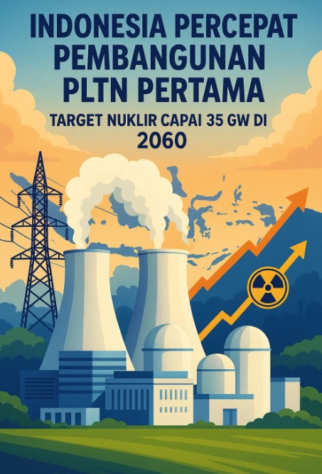 Indonesia Percepat Pembangunan PLTN Pertama, Target Nuklir Capai 35 GW di 2060