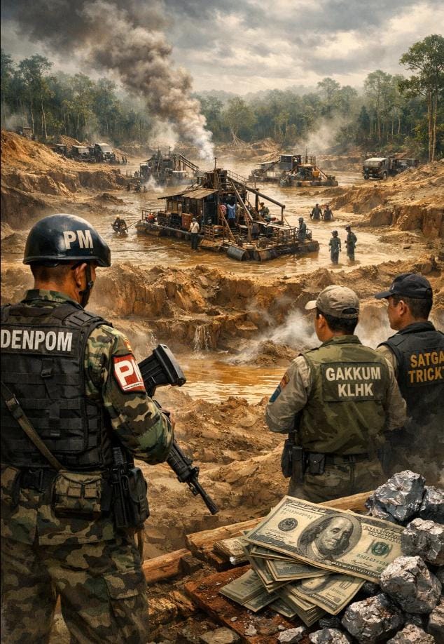 Bayang-Bayang Oknum Denpom di Tambang Ilegal Desa Nadi, Klarifikasi Resmi Disampaikan