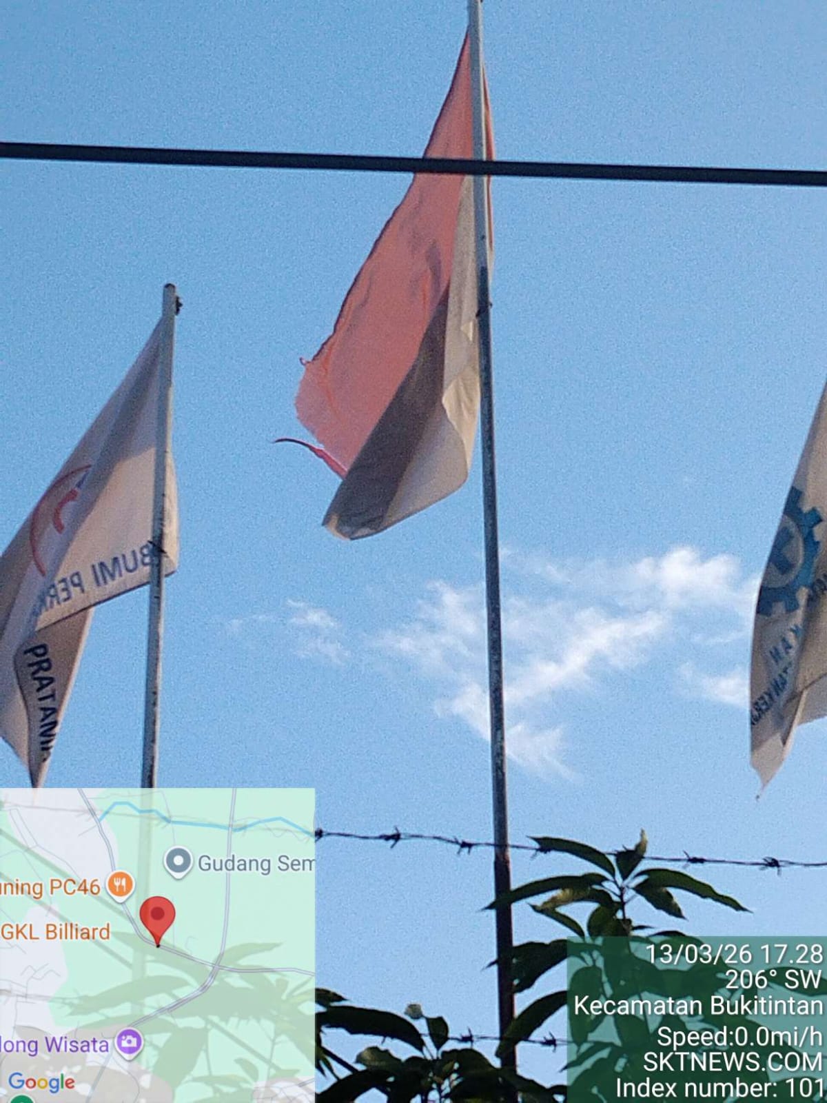 PT BP Diduga Sengaja Kibarkan Bendera Merah Putih Robek dan Kusam