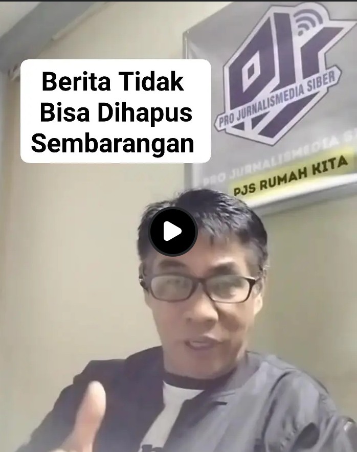Ketua Umum PJS Tegaskan Penghapusan Berita Bukan Solusi, Sengketa Pers Harus Tempuh Mekanisme Resmi