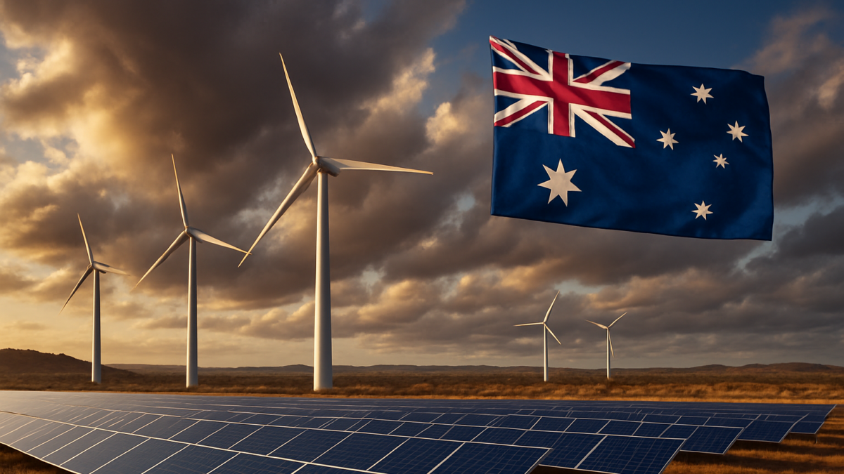Panel surya dan sistem baterai energi terbarukan Australia yang menekan harga listrik malam hari