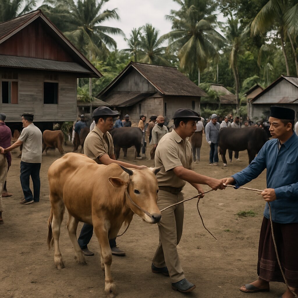 Distribusi hewan kurban untuk korban bencana di wilayah Aceh Timur dan Aceh Tamiang