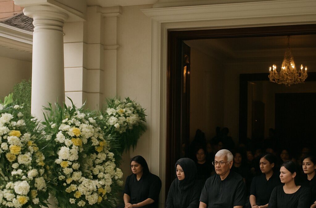 Suasana rumah duka Maria Bernadeth Latifah Oetama di Jakarta