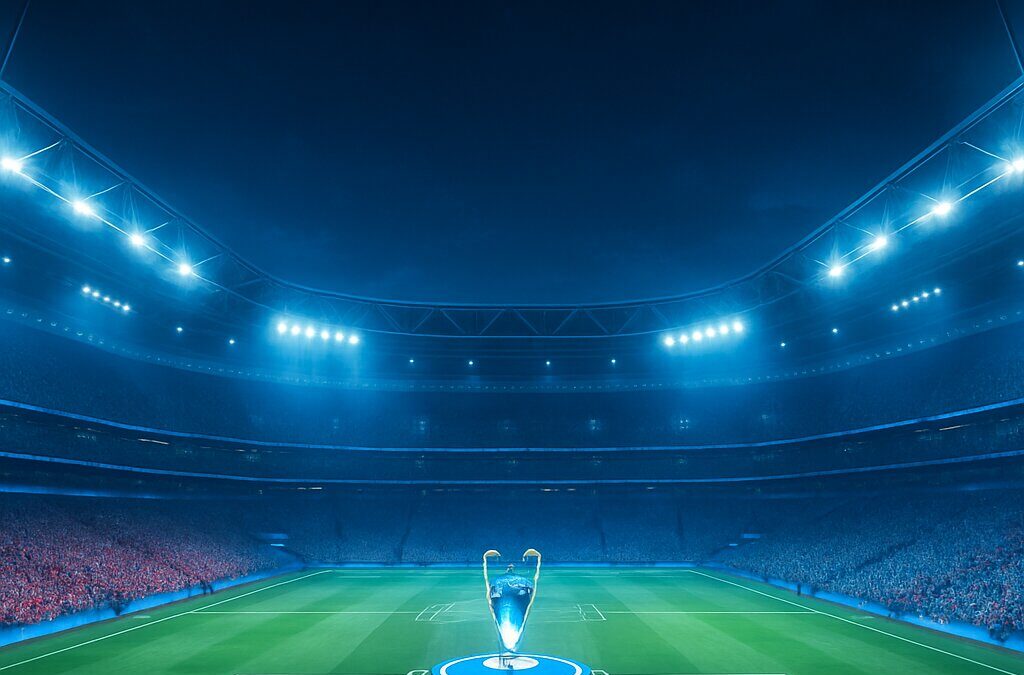Suasana stadion Liga Champions final Arsenal versus PSG dengan ribuan fans