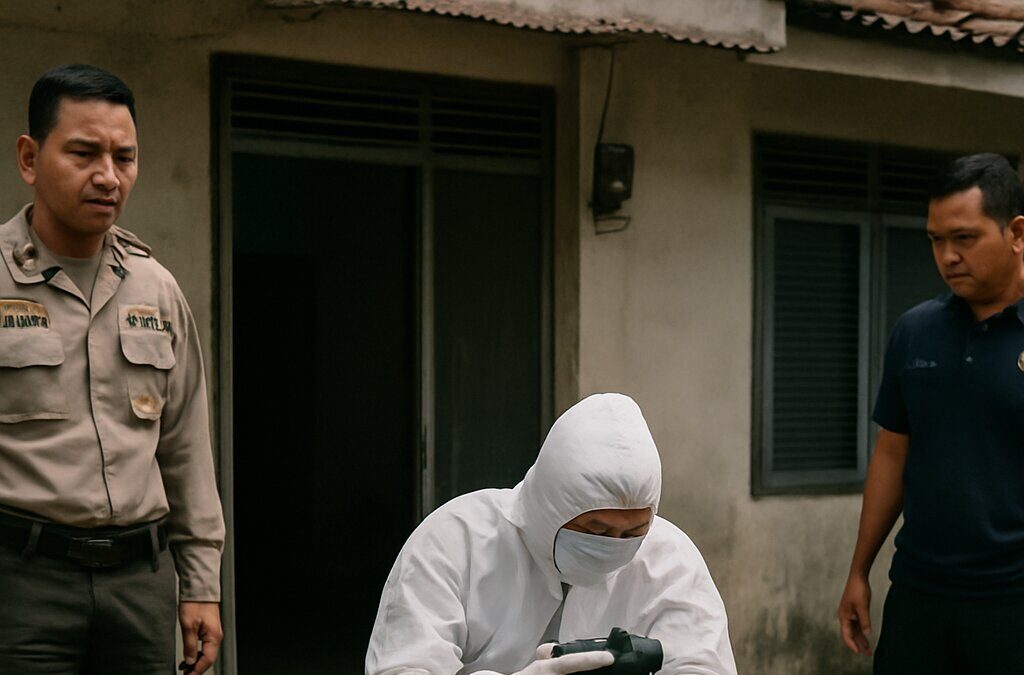 Tim forensik polisi melakukan olah TKP kasus pembunuhan balita di Bekasi
