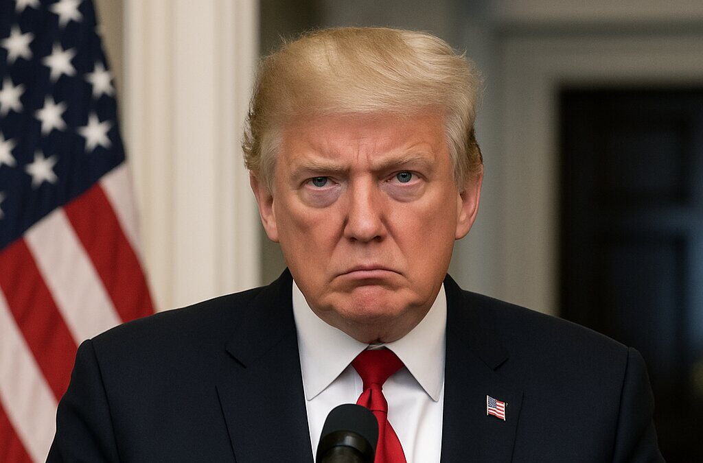 Presiden Trump menyampaikan ancaman diplomatik dalam konferensi pers resmi di Gedung Putih