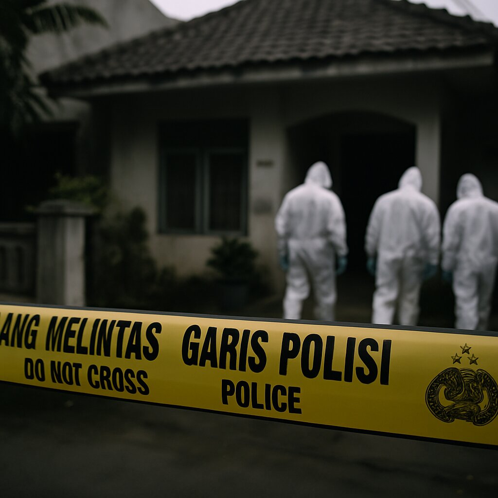 Tim forensik polisi melakukan olah TKP kasus pembunuhan balita di Bekasi