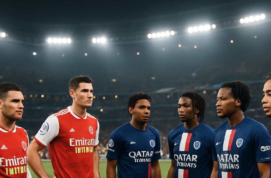 Ilustrasi pertandingan final Liga Champions antara Arsenal dan PSG di Paris