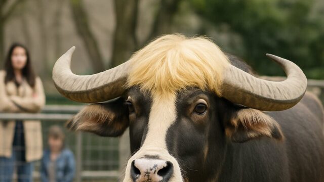 Viral! Kerbau Mirip Donald Trump Terselamatkan dari Qurban