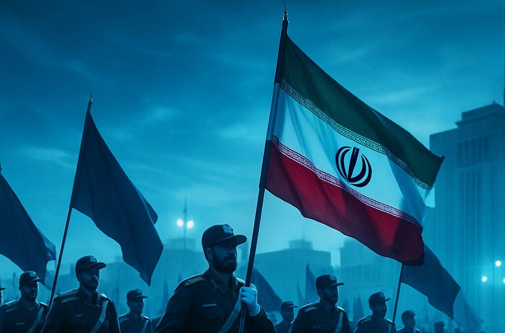 Pasukan Korps Garda Revolusi Islam Iran dalam parade militer resmi di Teheran