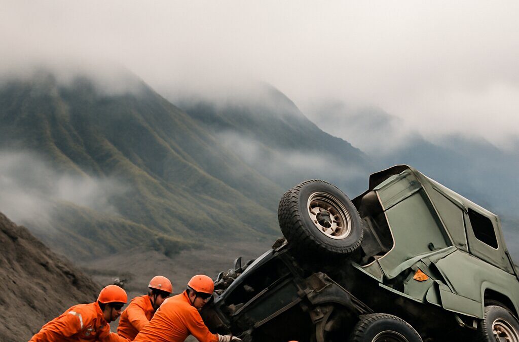 Kecelakaan jip wisata di jalur terjal Gunung Bromo yang menewaskan wisatawan