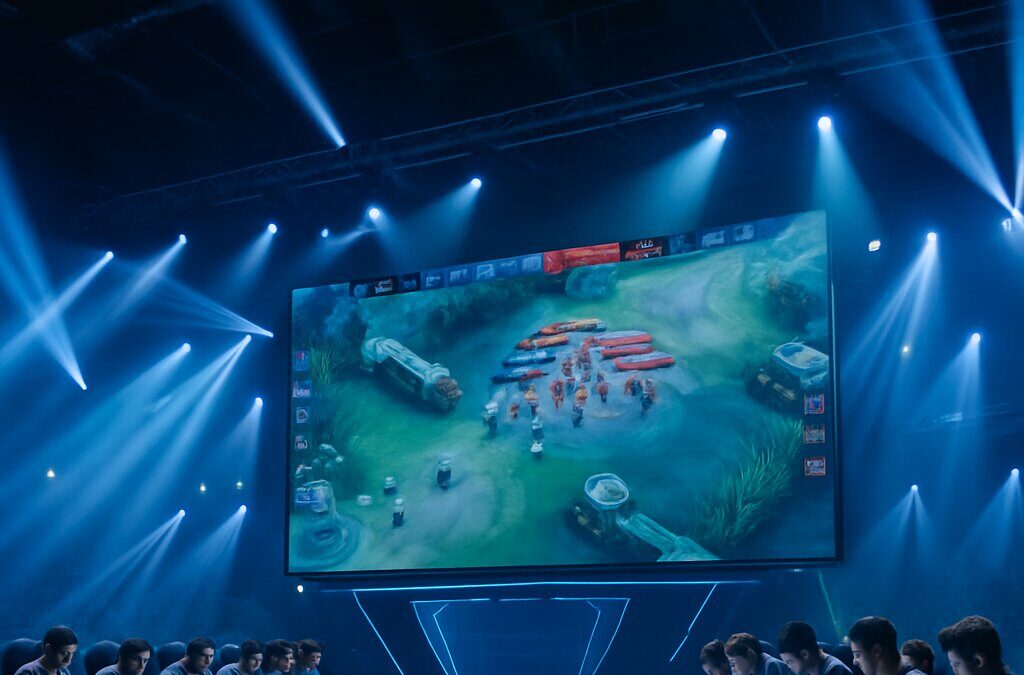 Suasana kompetisi MPL PH Season 17 Lower Bracket Final antara ONIC Philippines vs Falcon Esports