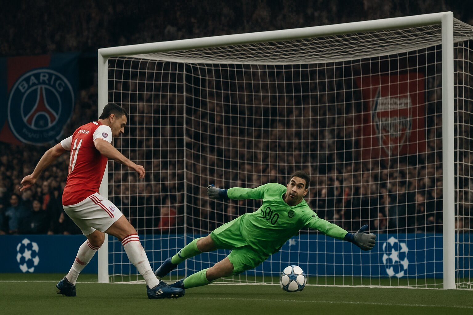 Drama adu penalti final Liga Champions antara PSG dan Arsenal di Puskas Arena