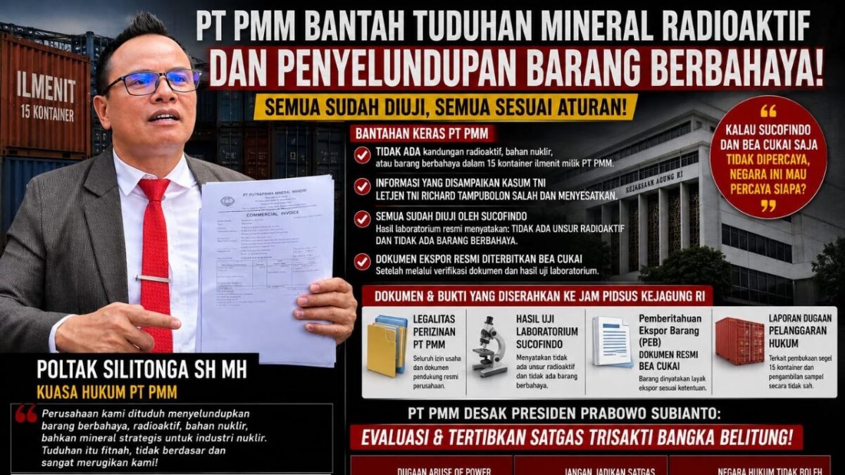 --- JAKARTA, JOURNALARTA.COM — Polemik dugaan penyelundupan mineral berbahaya dari Bangka Belitung…