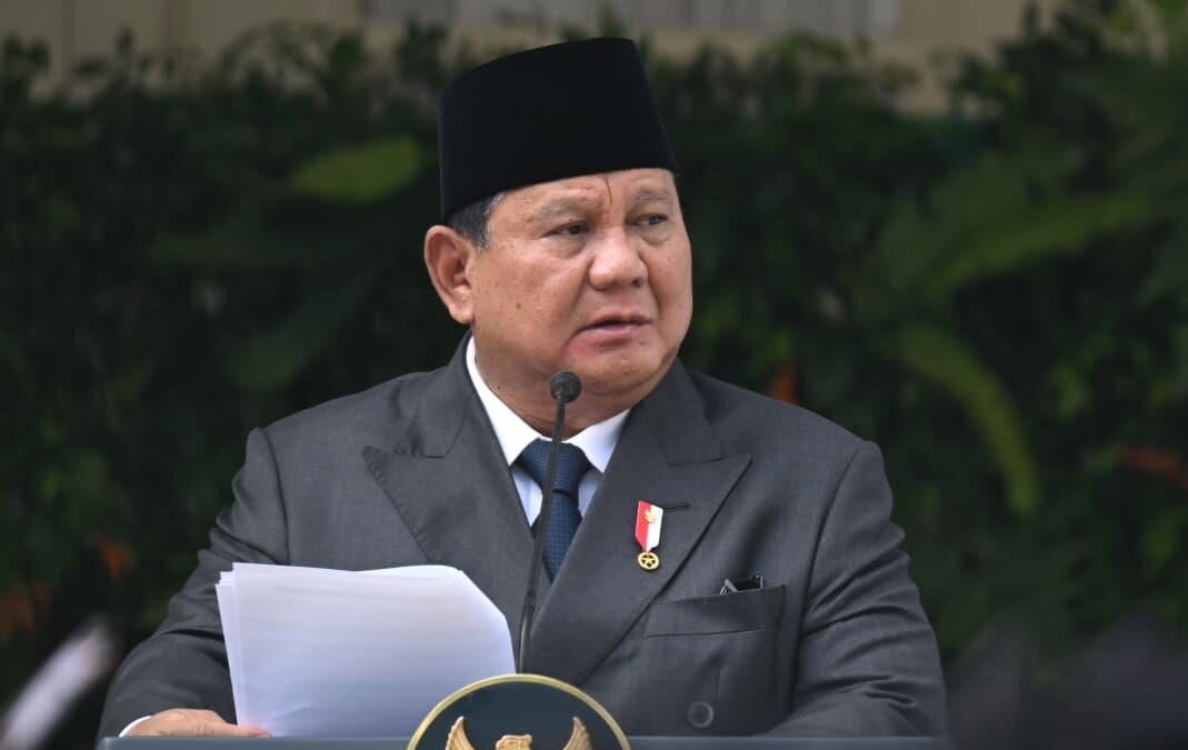 Presiden Prabowo Subianto menyampaikan pidato pada Upacara Peringatan Hari Lahir Pancasila di Gedung Pancasila Jakarta