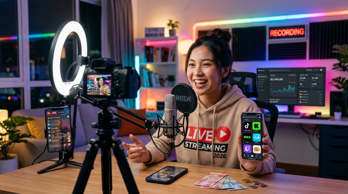 12 Aplikasi Live Streaming Penghasil Cuan 2026: Cara Daftar, Fitur & Berapa Gaji Hostnya [Update Juni 2026]