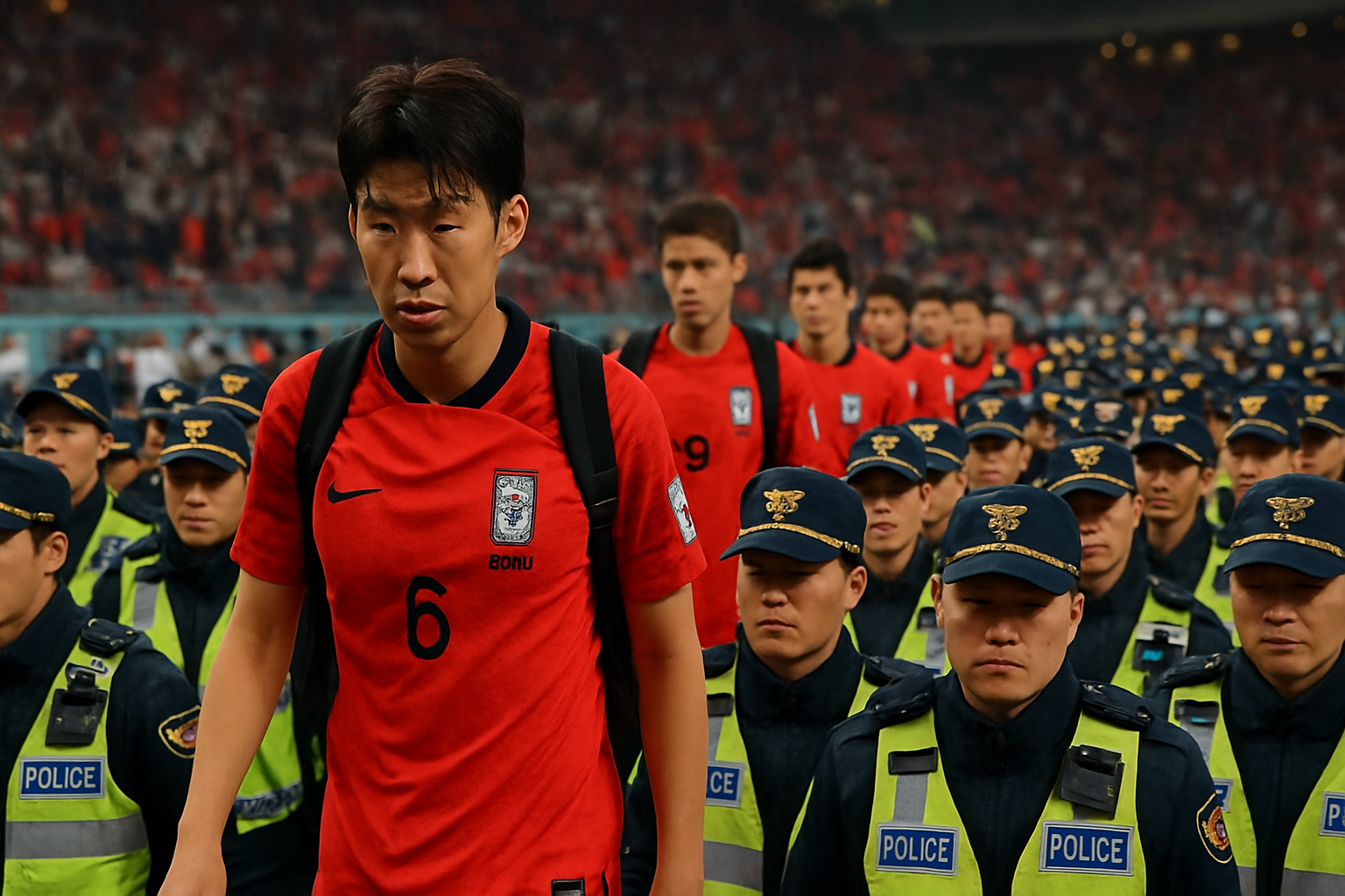Police Escort South Korea