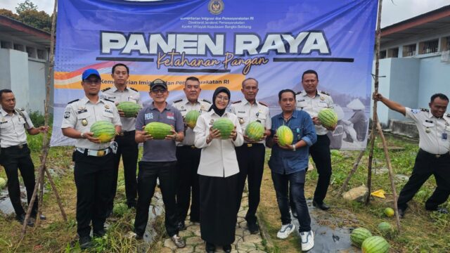 Kompos Organik Warga Binaan Teruji, Lapas Pangkalpinang Sukses Panen Ratusan Kilogram Semangka